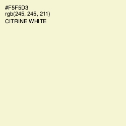 #F5F5D3 - Citrine White Color Image